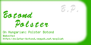 botond polster business card